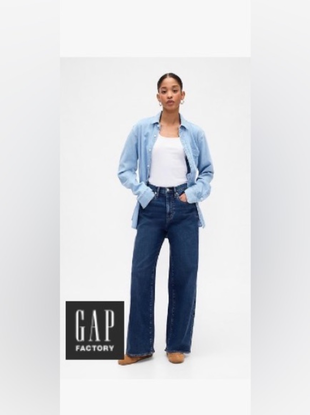 GAP high rise wide-Leg sweatpant jeans